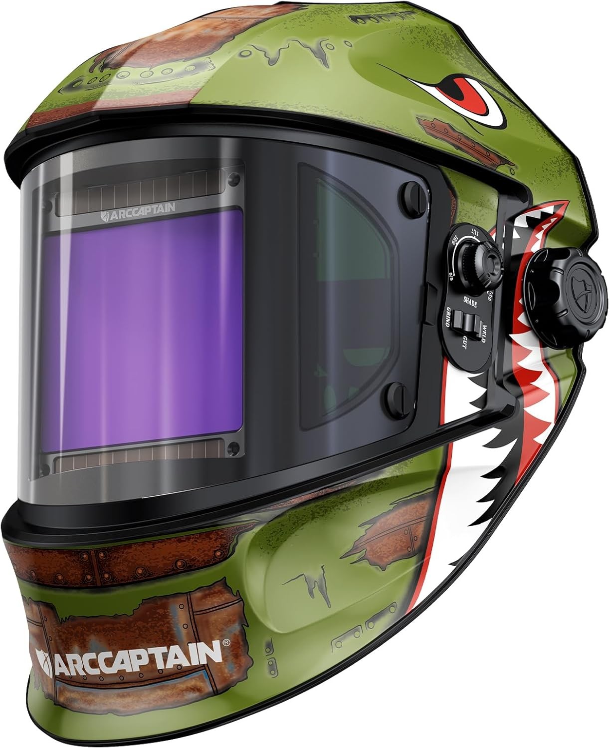 2026 ARCCAPTAIN Auto Darkening Welding Helmet with Side View 1/1/1/1 True Color