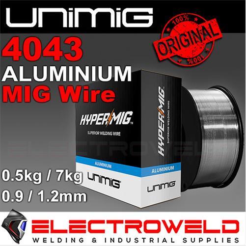 UNIMIG 4043 Aluminium Mig Welding Wire .9mm 1.2mm Alloy .5kg 7kg Spool Roll 4043