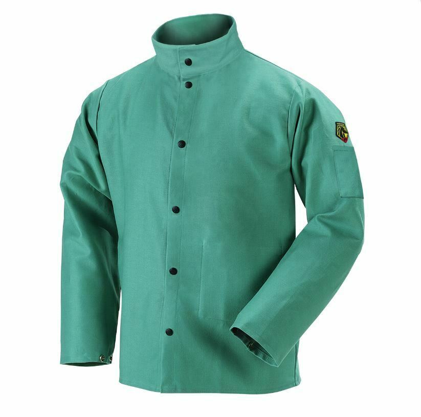 NEW Revco Black Stallion F9-30C 9oz. 30″ Cotton FR Green Welding Jacket S-2XL