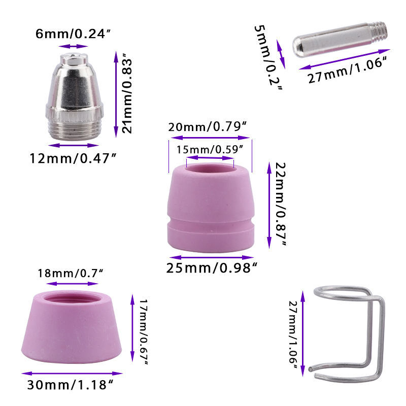 fit BESTARC BTC500DP BTC650DP Plasma Nozzles, Electrodes Cup Consumables Kits