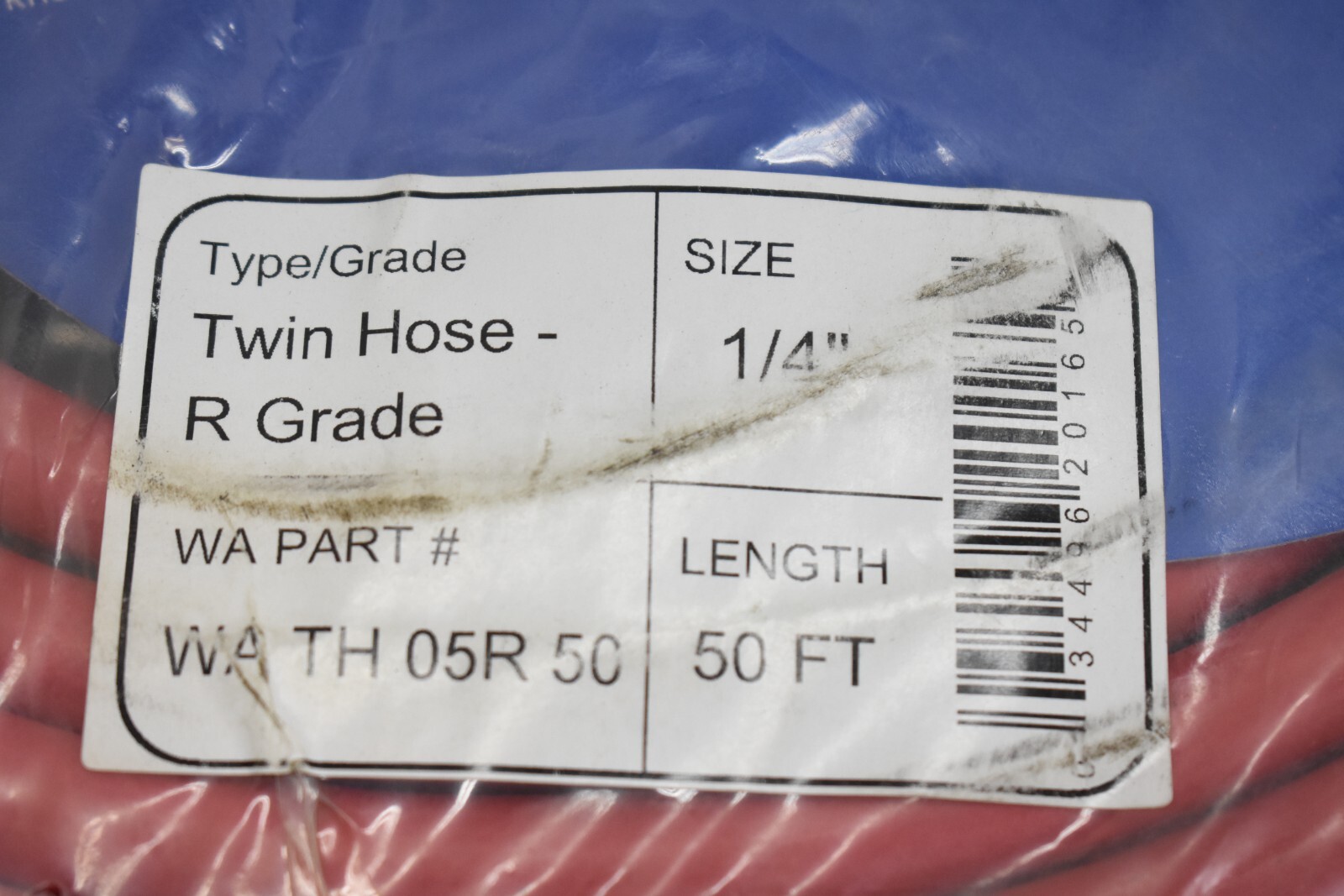 Washington Alloy Twin Welding Hose Grade R 1/4″ x 50ft WA TH 05R 50 Red/Green