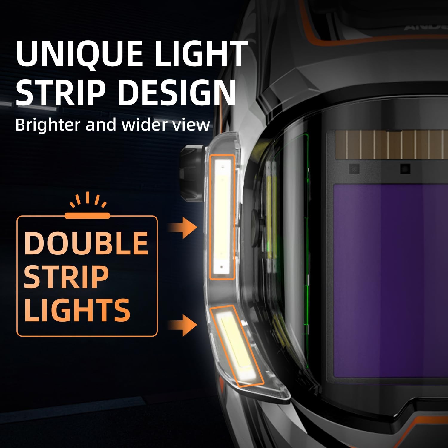 Welding Helmet with 4 LED Light, Panoramic Large Viewing Screen 3.94″X3.74″ T…