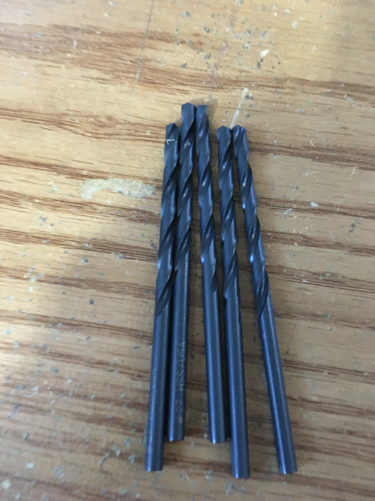(5) #27 Cobalt 135° Split Point Black Oxide Finish Aircraft Maint. Jobber Drill