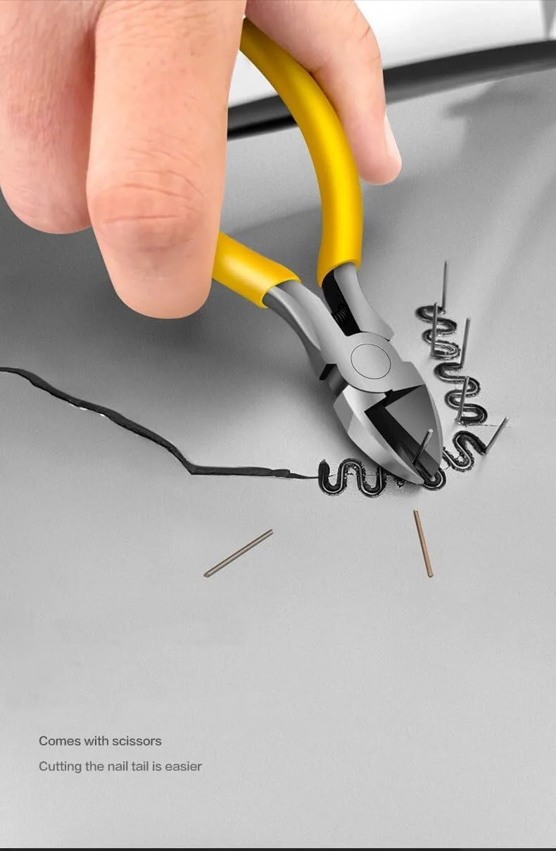200W Plastic Welder, 2000PCS Staples 10PCS Sandpaper, Plastic welding Kit, Plier