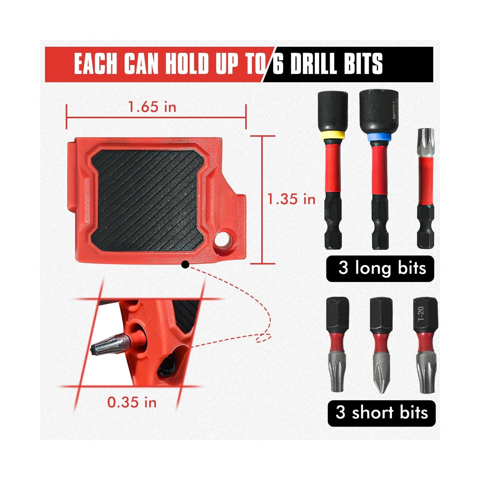 2 Pack Magnetic Bit Holder for Milwaukee M12 GEN3, Magnetic Tool Holder with …