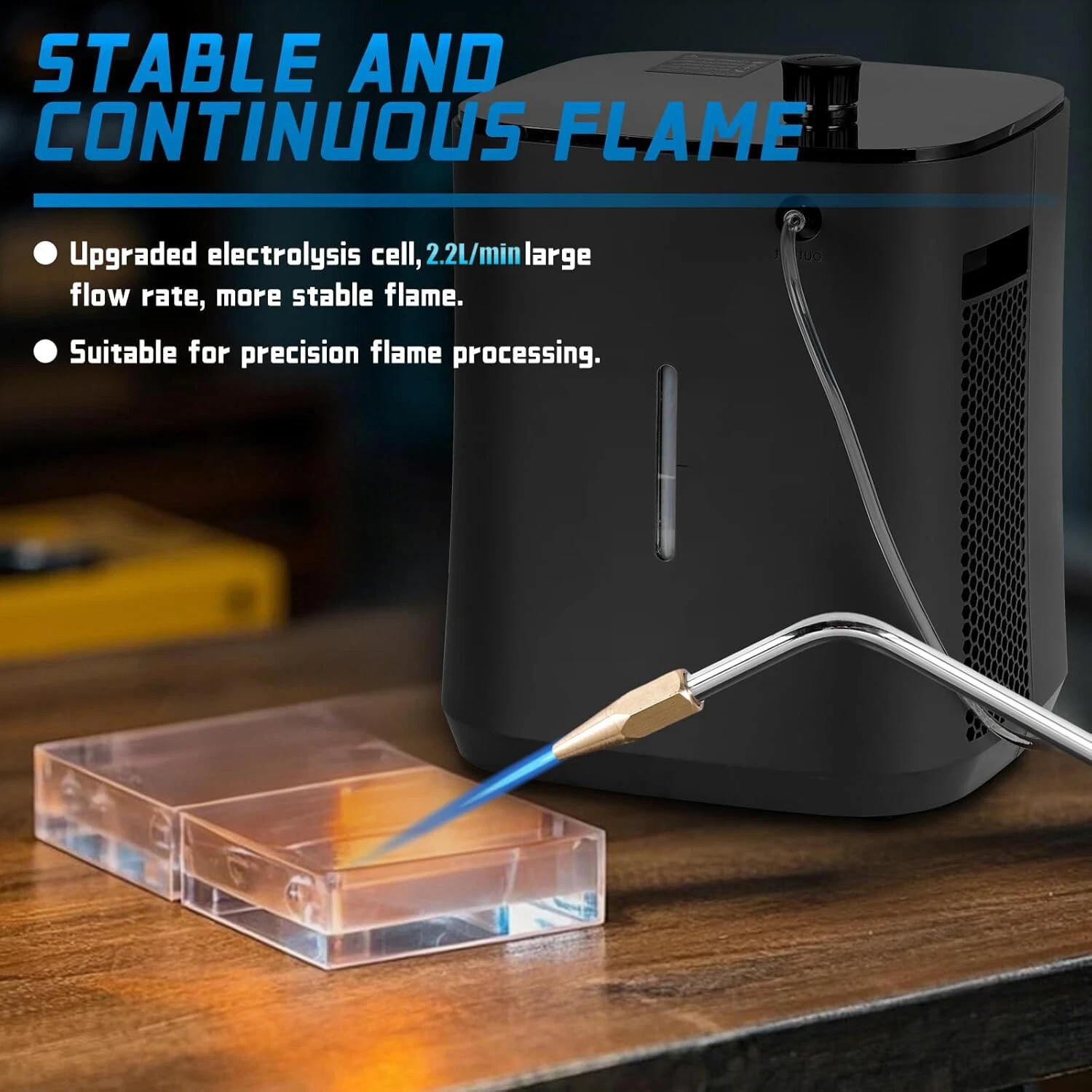 Digital Acrylic Flame Polisher 96L/H Oxy-Hydrogen Water Welder Touch Screen 110V