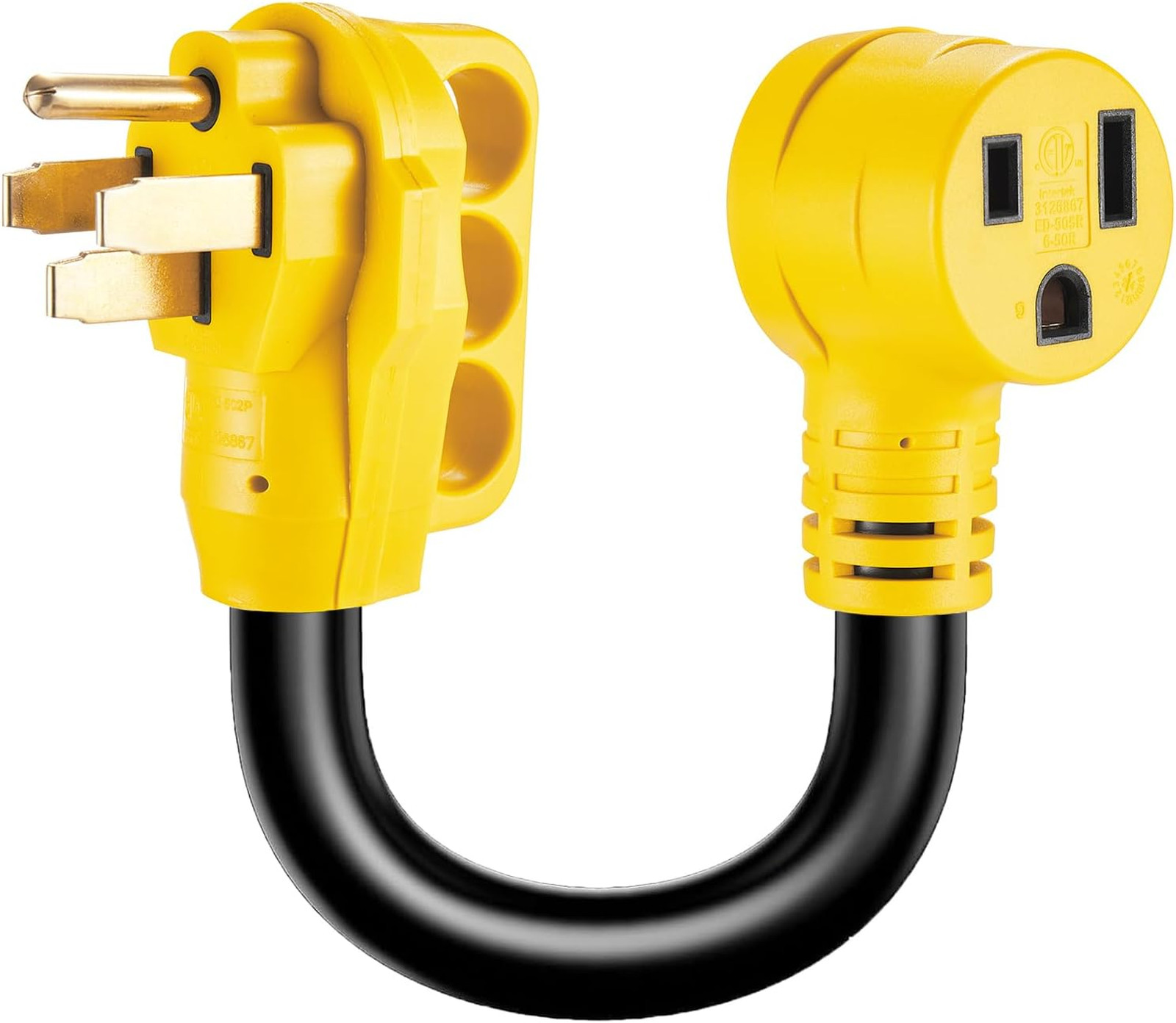 50 Amp Welder Adapter Cord NEMA 14-50P to 6-50R, STW 6 AWG/3C | ETL Listed