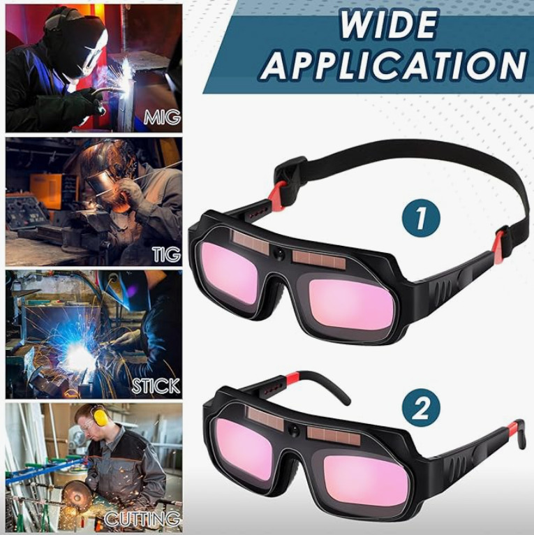 Gafas Para Soldar Máscara Lente Casco Oscurecimiento Soldador Welding Goggles