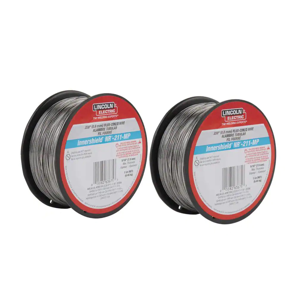 NEW Durable 0.030 in. Flux Core Welding Wire for Mild Steel – Two 1 lb. Spools