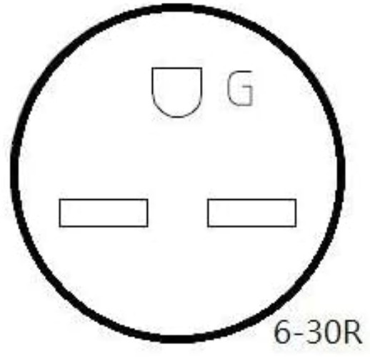 1.5FT Welder to Heater Adapter Cord, NEMA 6-50P to 6-30R, 30 Amps, 250 Volts