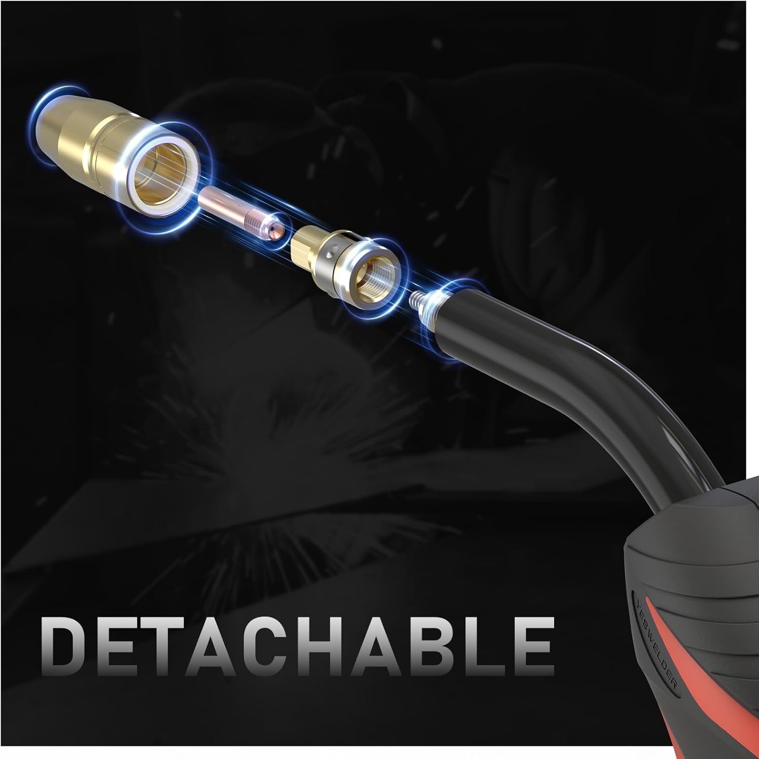 10′ Long Hobart H100S4-10 Replacement MIG Welding Gun with Copper Construction