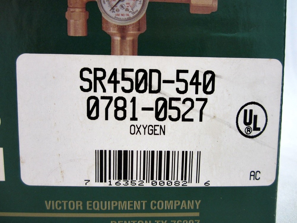 NOS Genuine Victor Oxygen Regulator SR450D-540 Oxyacetylene NEEDS REBUILT
