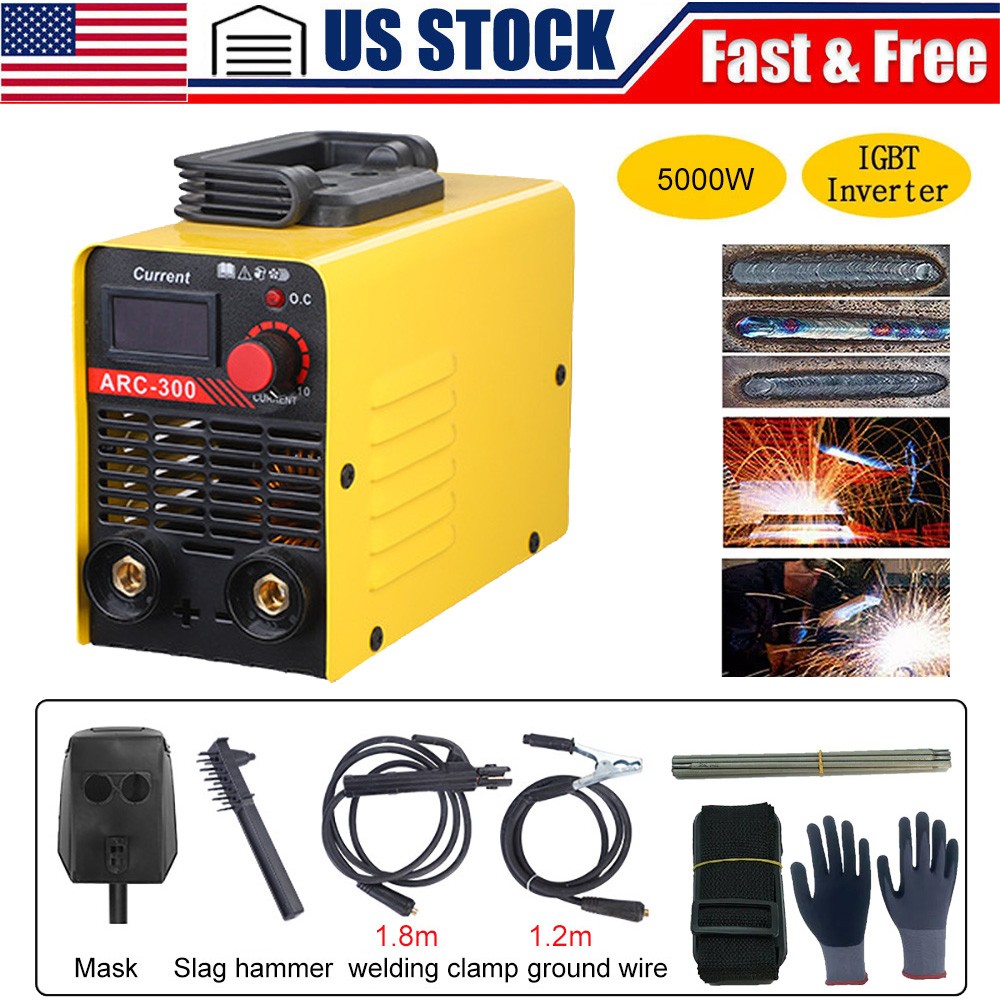 110V 300AMP Mini IGBT ARC Welding Machine Inverter DC MMA Electric Welder Stick