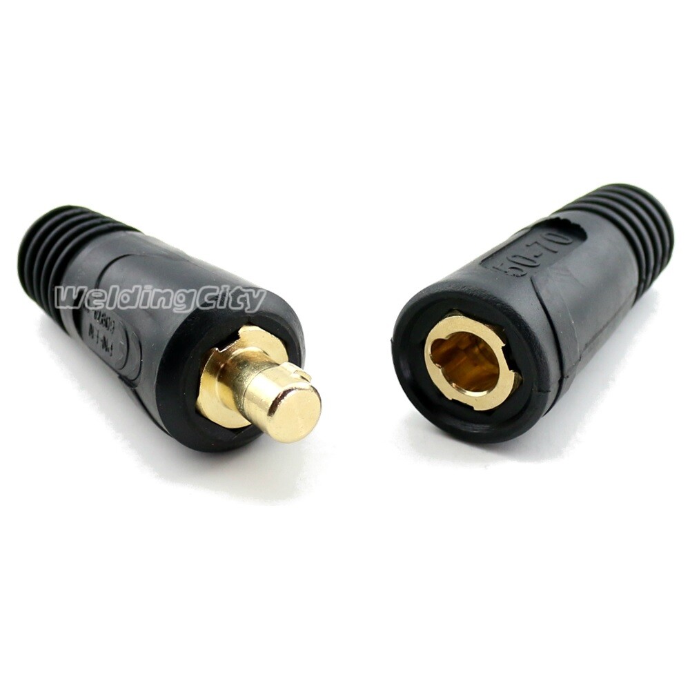 WeldingCity® Dinse-type Twist-lock Cable Connector Pair 1/0-3/0 | US Seller Fast