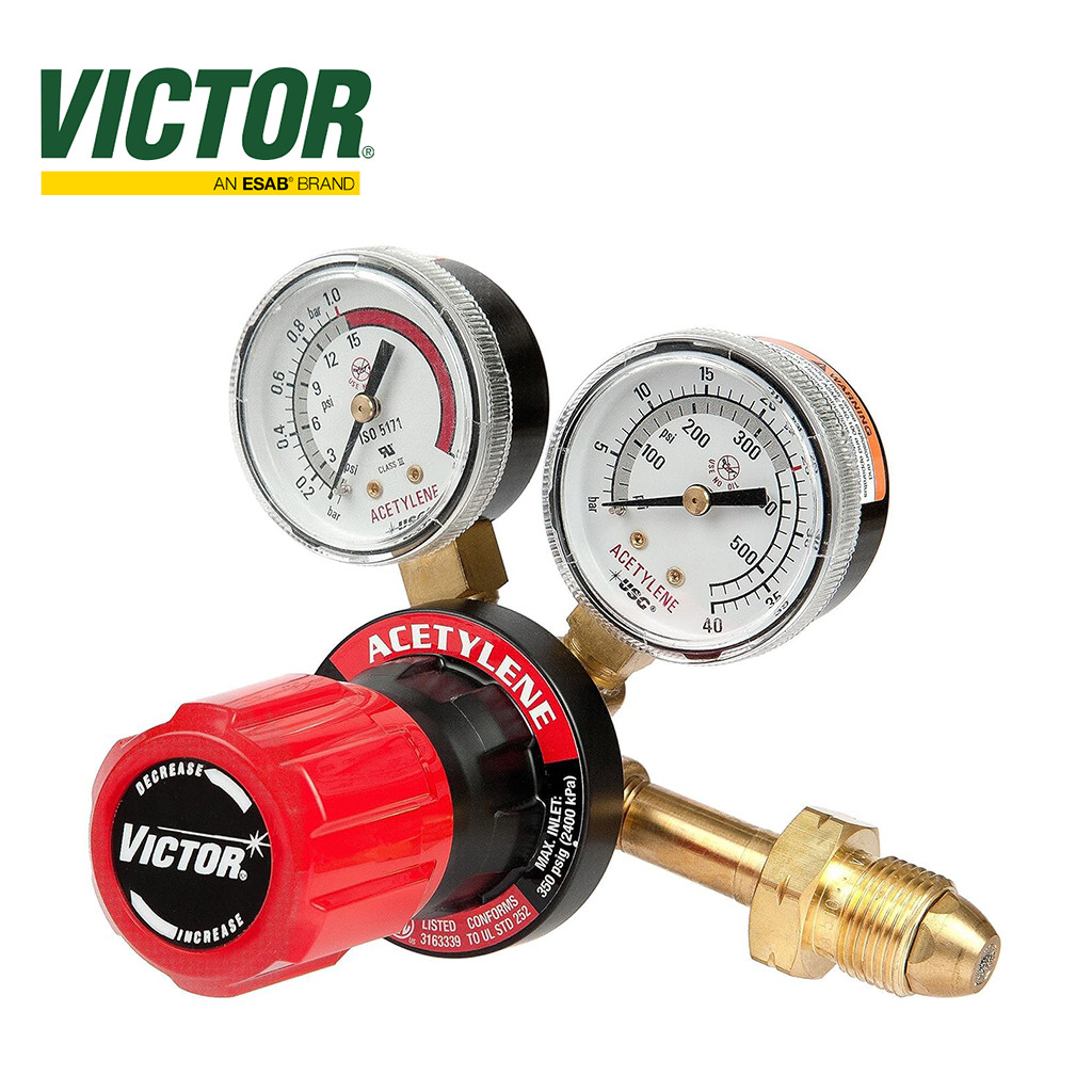 Victor Acetylene Regulator, Medium Duty, Single Stage, G250-15-510, 0781-9405