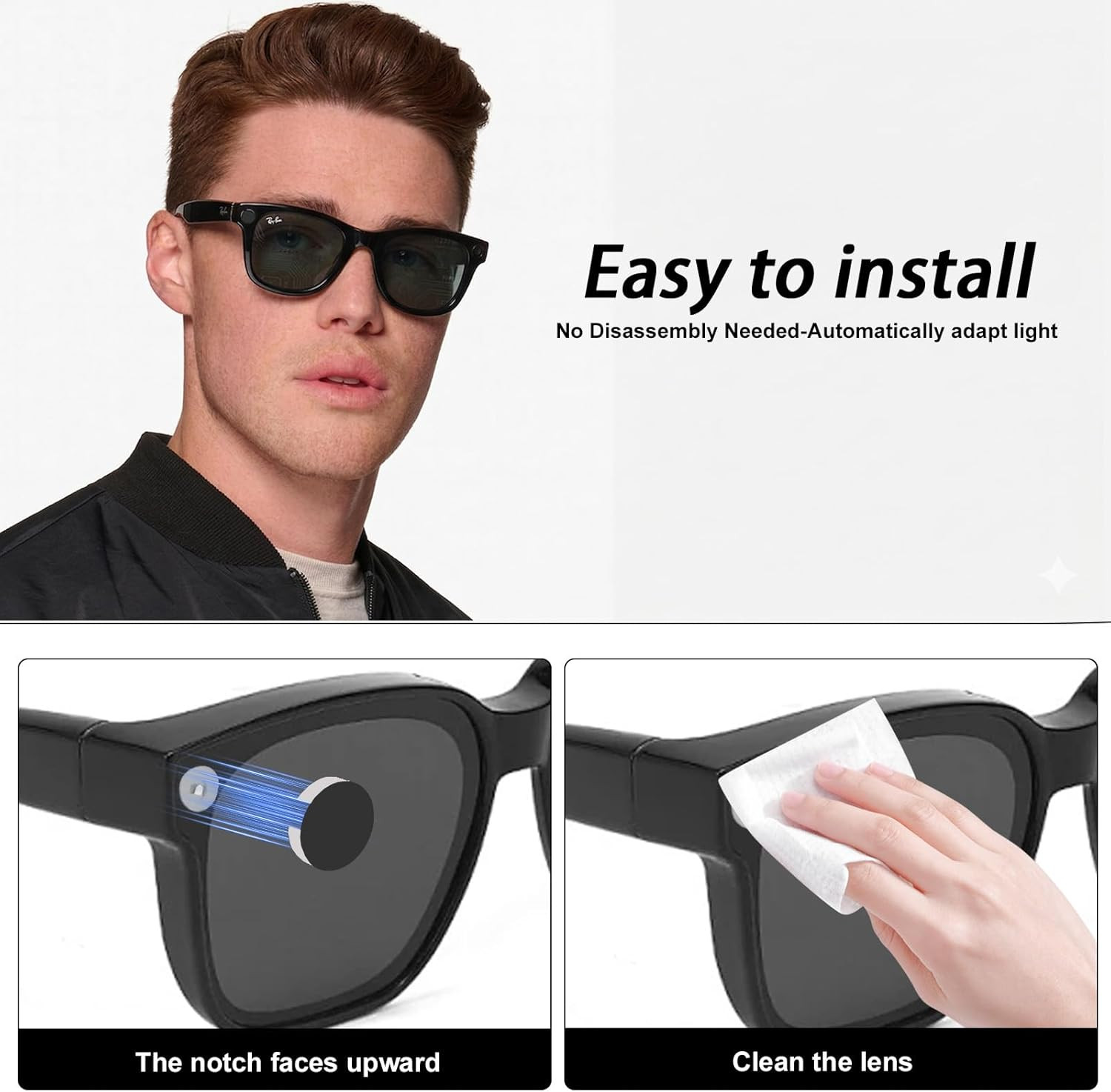 12PCS LED Blocker Sticker Compatible with Meta Glasses Ray-Ban Accessories, Gen2