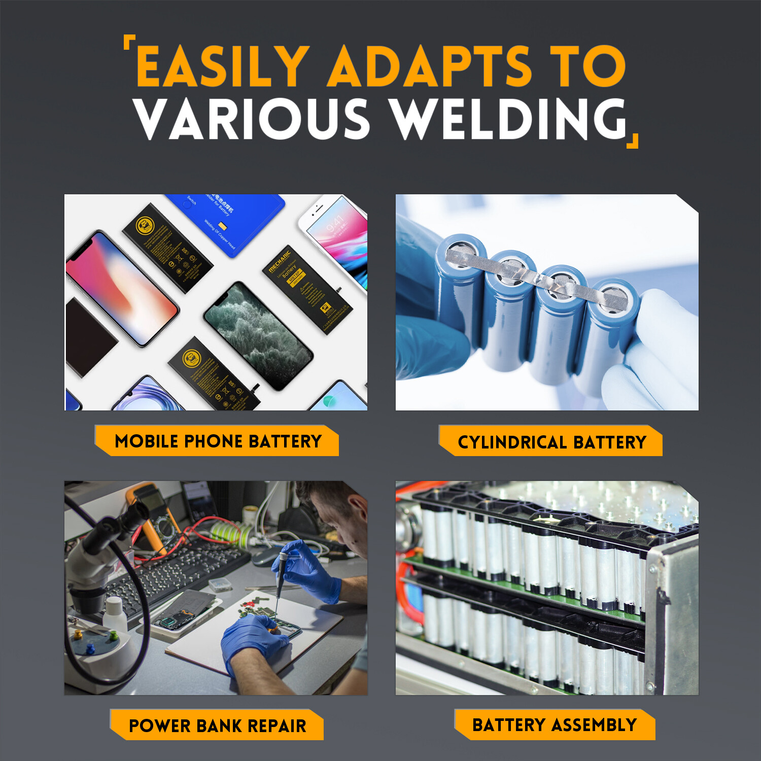 Portable Spot Welder Battery Welding Machine w/ LCD For Phone Nickel/Iron Sheets