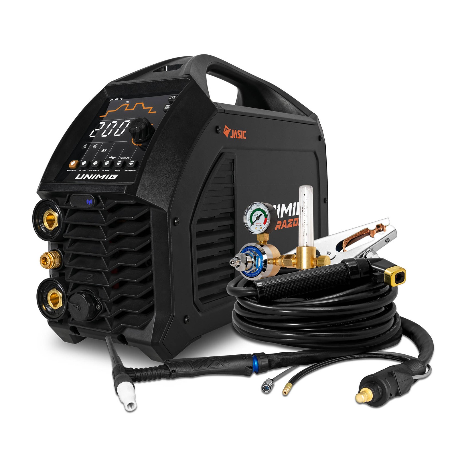 UNIMIG Razor Tig 200 ACDC Welder + T2 Torch, Pulse Stick MMA, AC/DC U12002K
