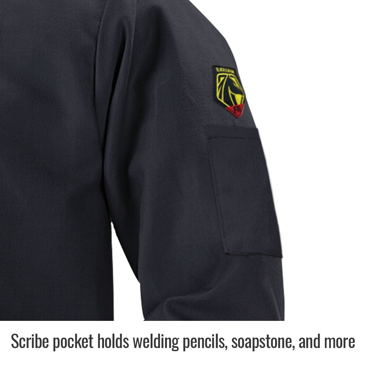 Revco Black Stallion 9oz Black FR Cotton Welding Jacket (2XL) (FBK9-30C)