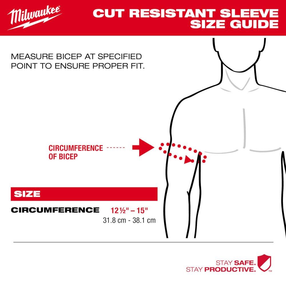 Milwaukee 48-73-9051B 18″ Cut Level 5 Protective Sleeves – 12 PK