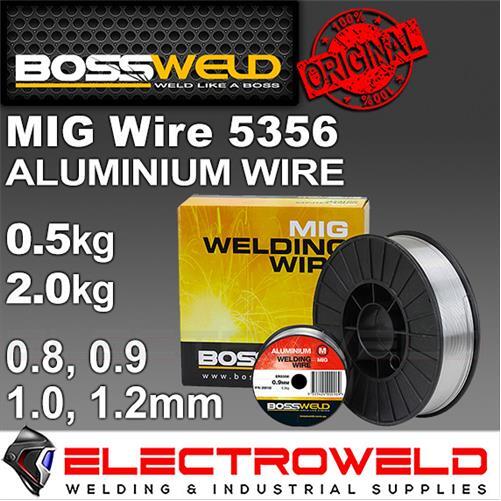 .5kg BOSSWELD 5356 Aluminium MIG Welding Wire .8mm .9mm 1mm 1.2 Alloy Roll Spool
