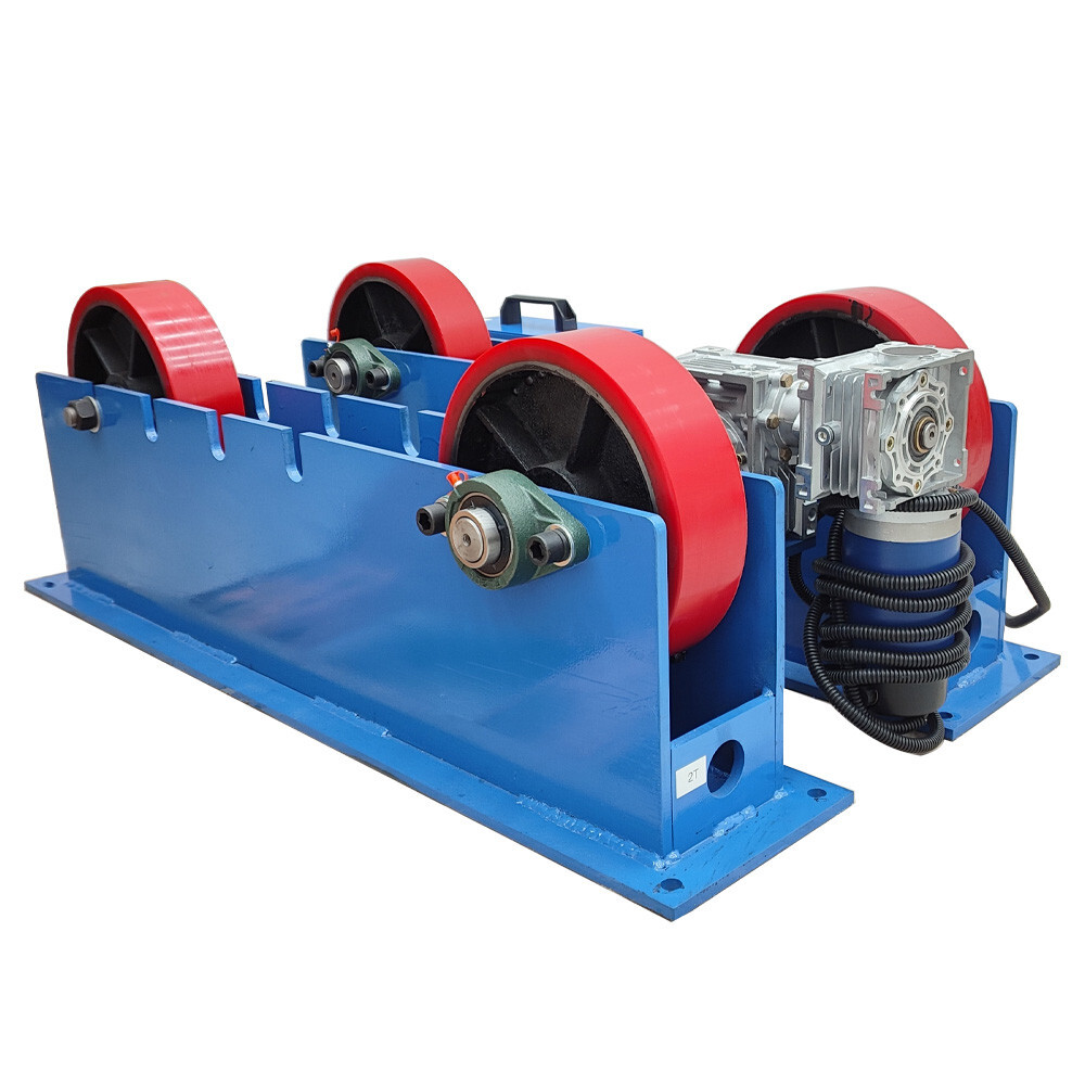 110V 2200LB Tank Turning Welding Rolls Linkage Roller w/ Adjustable Roller Frame