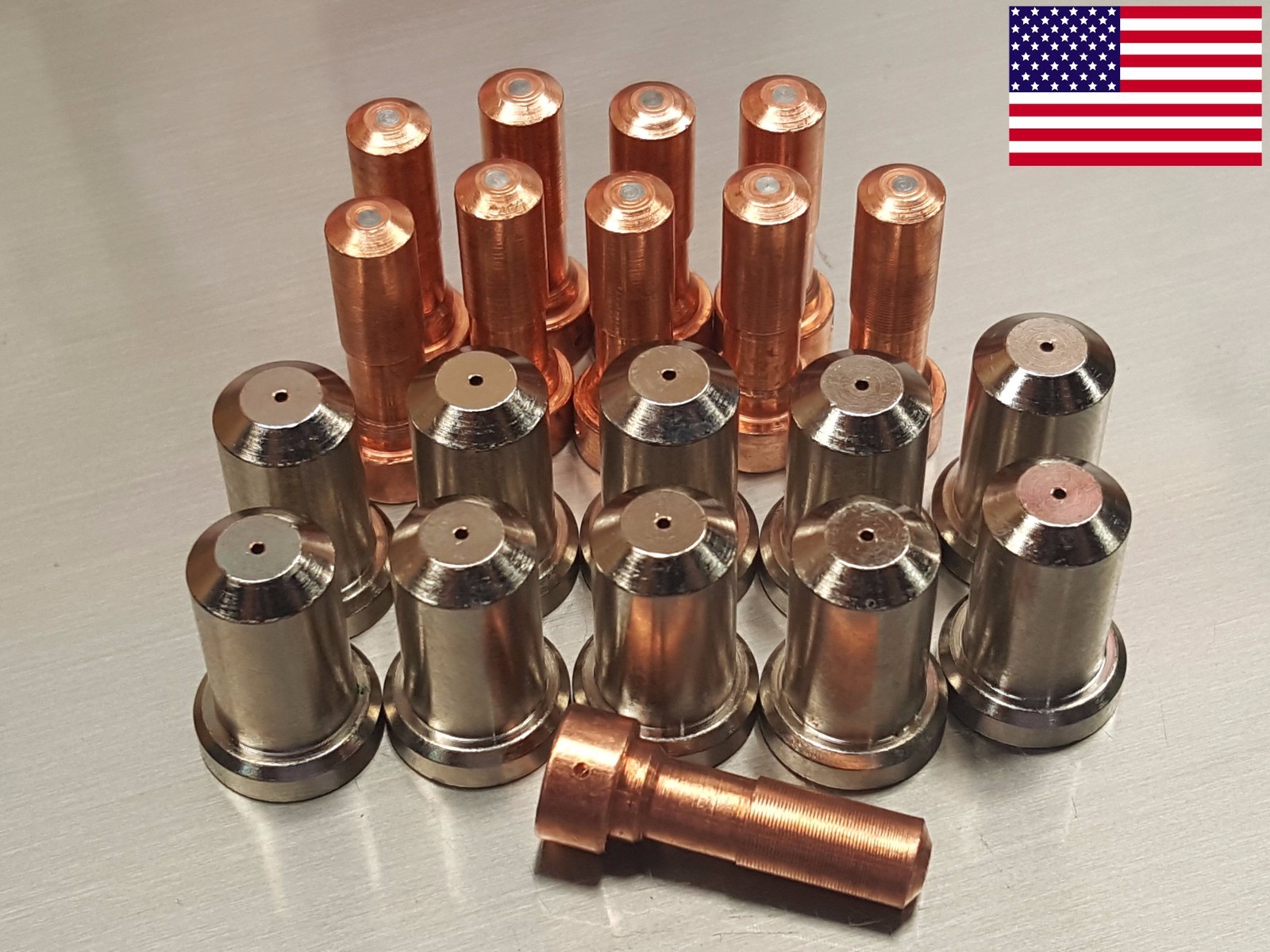 20pc 33366 Electrodes + 33418 80A Nozzles for ESAB� PT-23 PT-27 Plasma Cutter