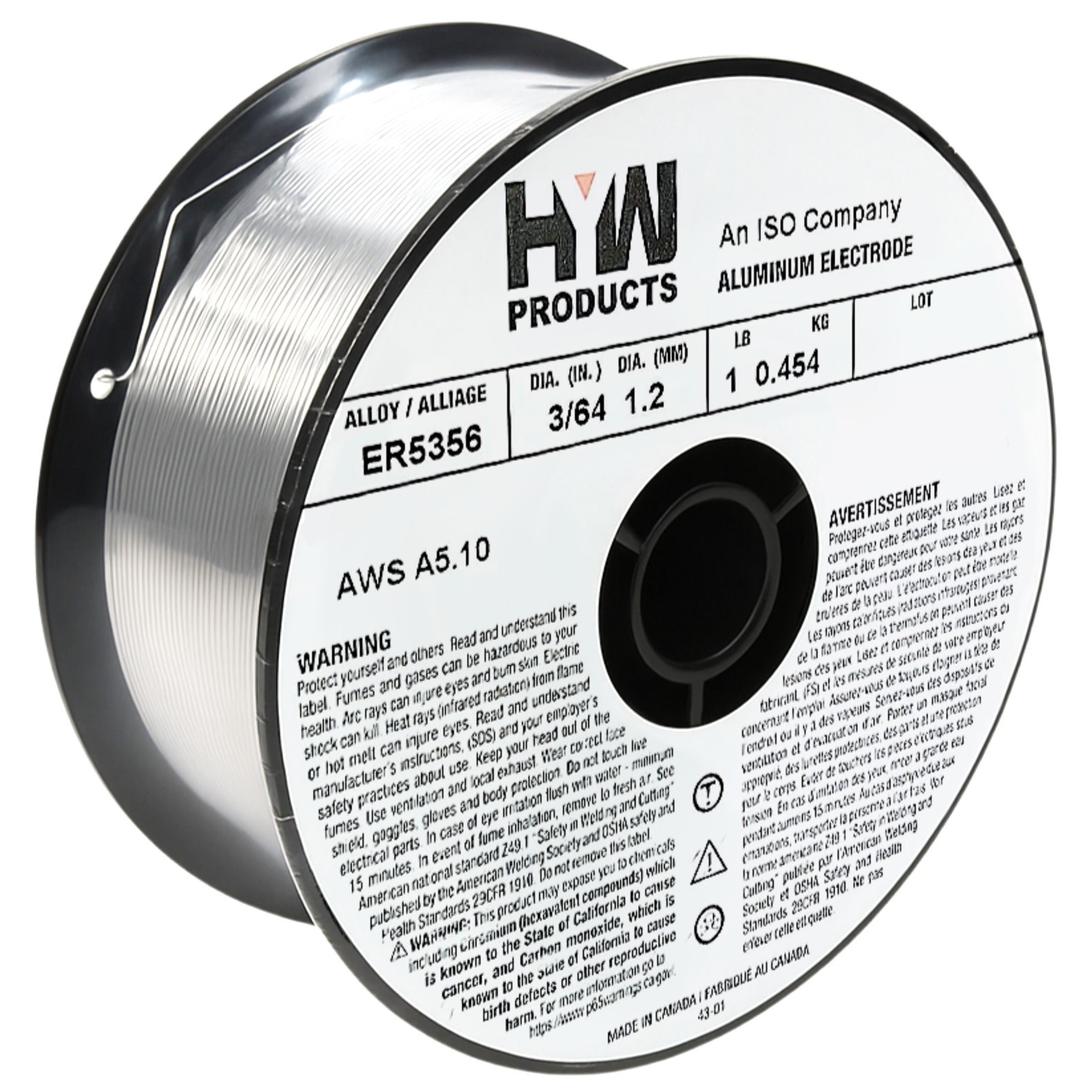 ER5356 Mig 3/64″ Aluminum Welding Wire 1-Pound Roll (Made in North America)