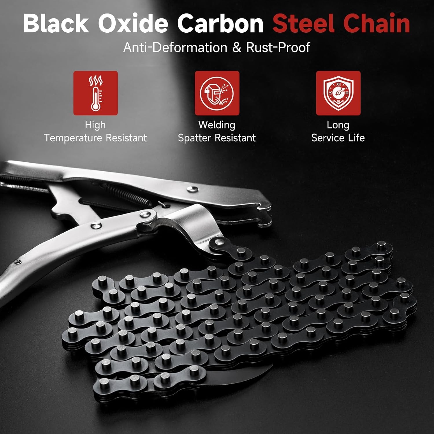 Pipe Alignment Chain Pliers, Pipe Chain Clamp Adjustable 48″ Chain 14″ Diameter