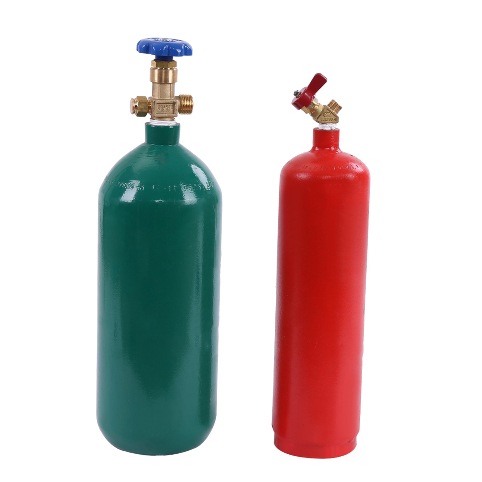 Welding Cutting Torch Kit Oxygen Acetylene Brass Torch with 4L Tanks Regulators