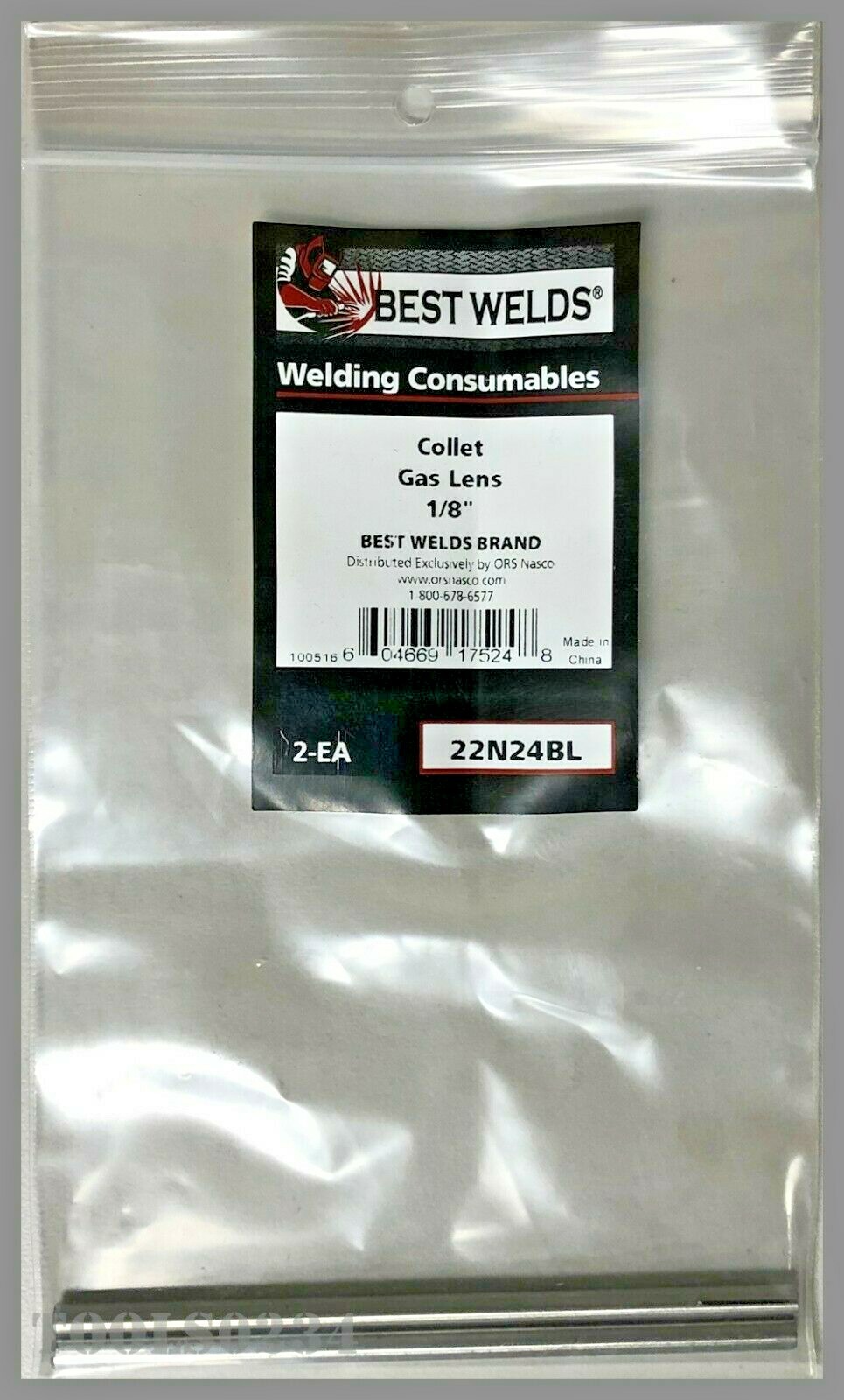 22N24BL Best Welds Collet Gas Lens 1/8″ Lot of 2 Welding