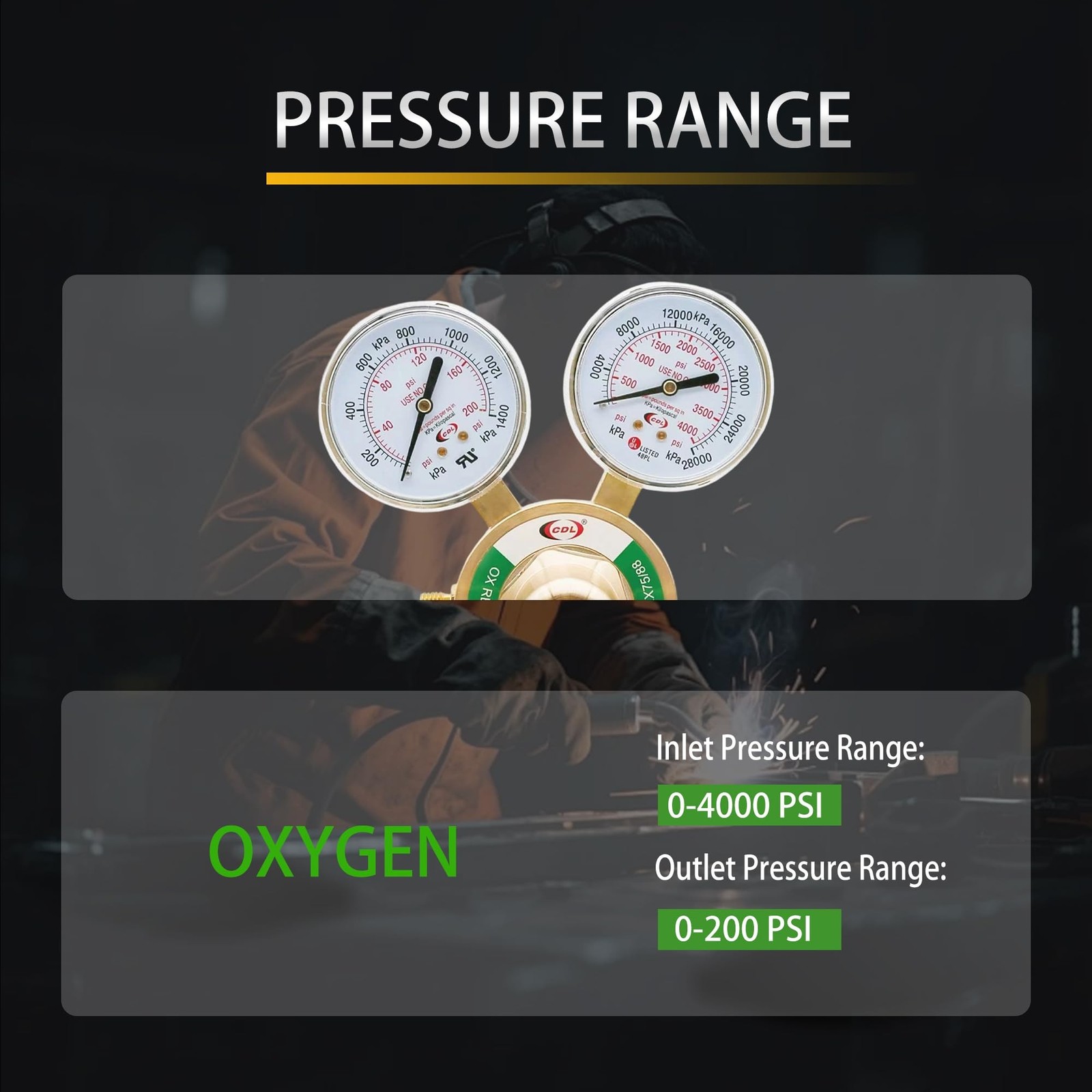 LX75/88 Oxygen Regulator CGA540 Medium Duty