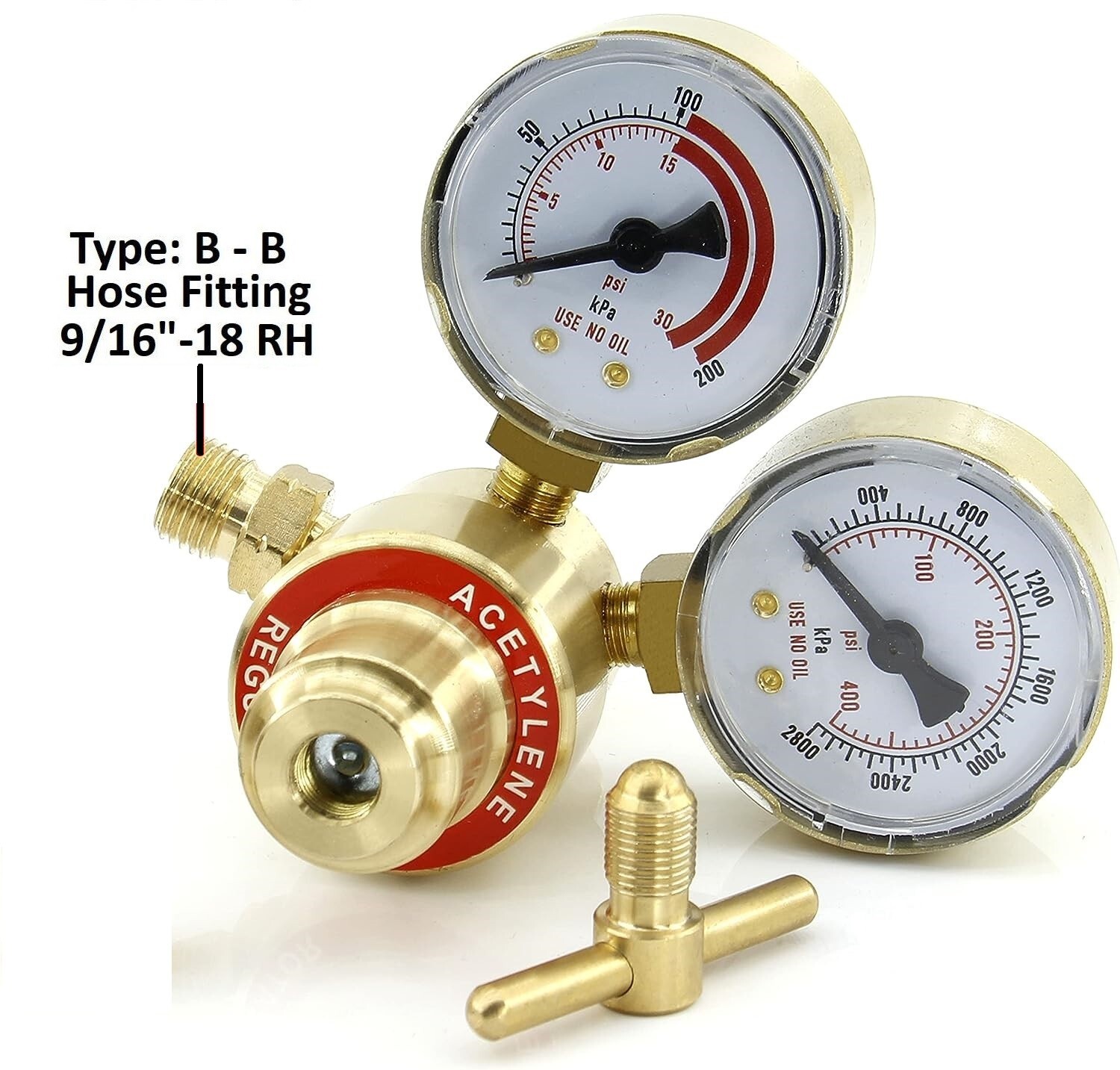 Gas Regulator Acetylene Compatible with Victor SR160-200 Light Duty 313-AC