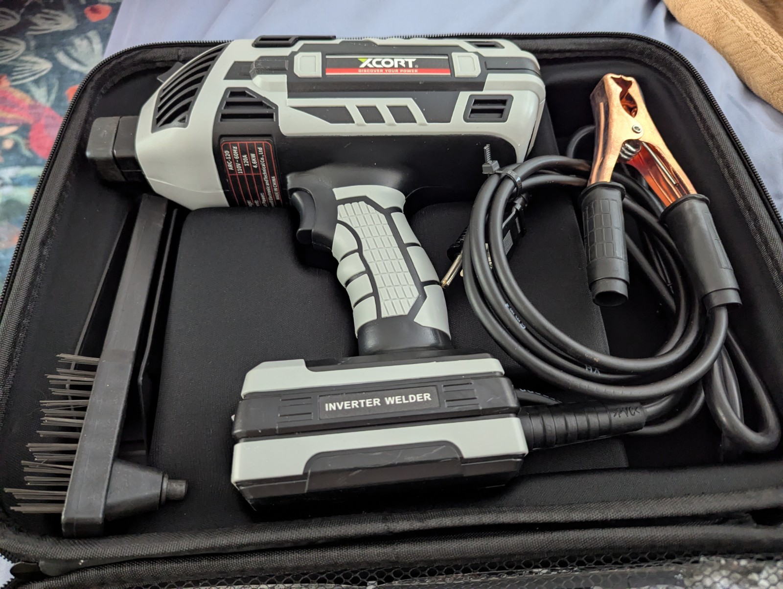 Brand New XCORT 120A 110V Handheld Welder w/ Soft Case & Accessories – Face Mask