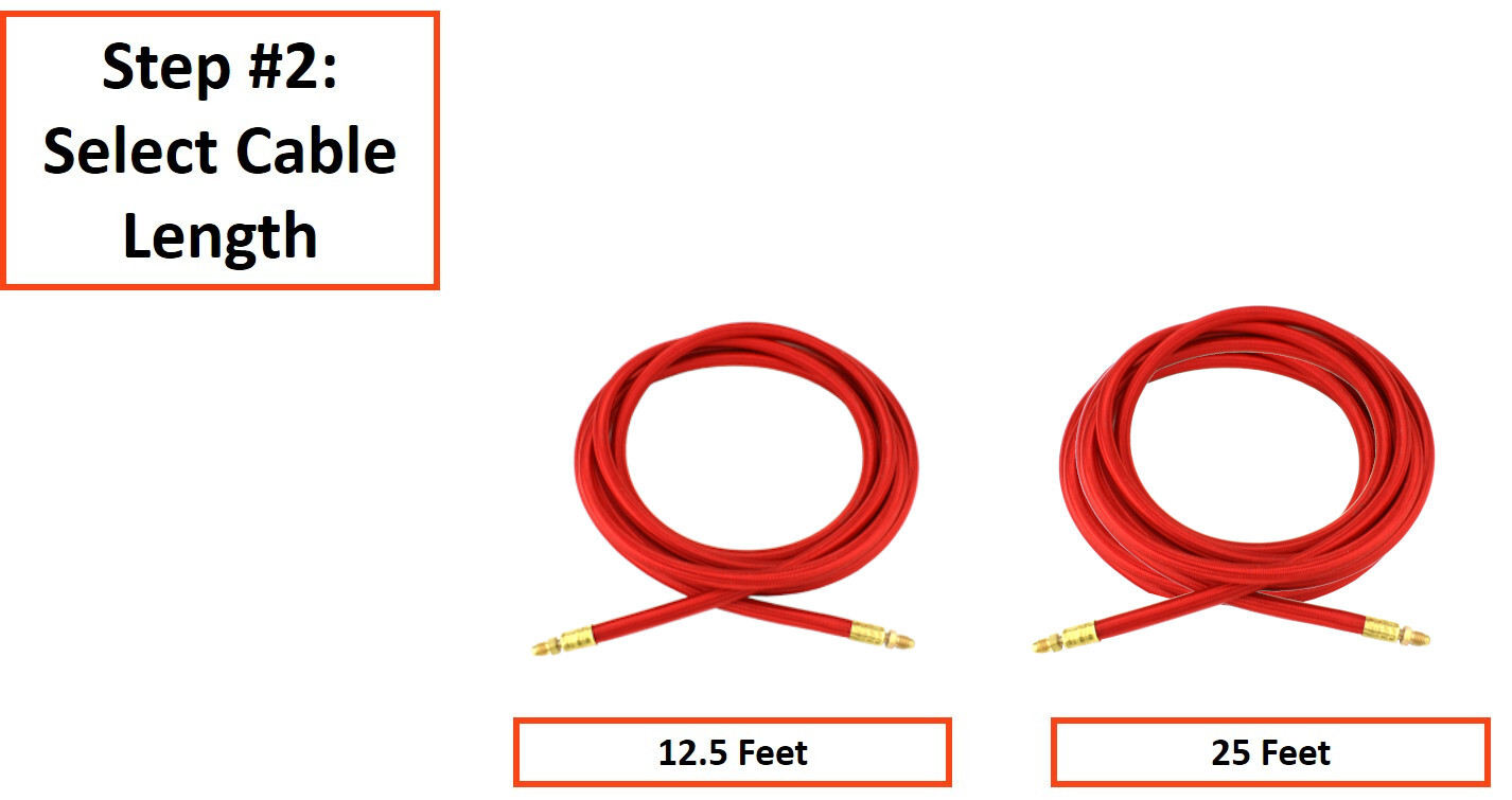 SÜA®Flex 9V – 125 Amp – Air Cooled – TIG Torch – 1-Piece Cable – Stud Connector