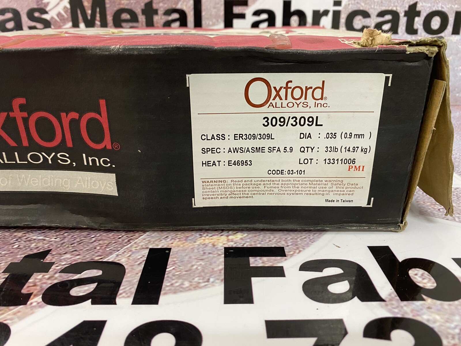 Oxford Welding Wire ER309/309L .035” 33Lbs