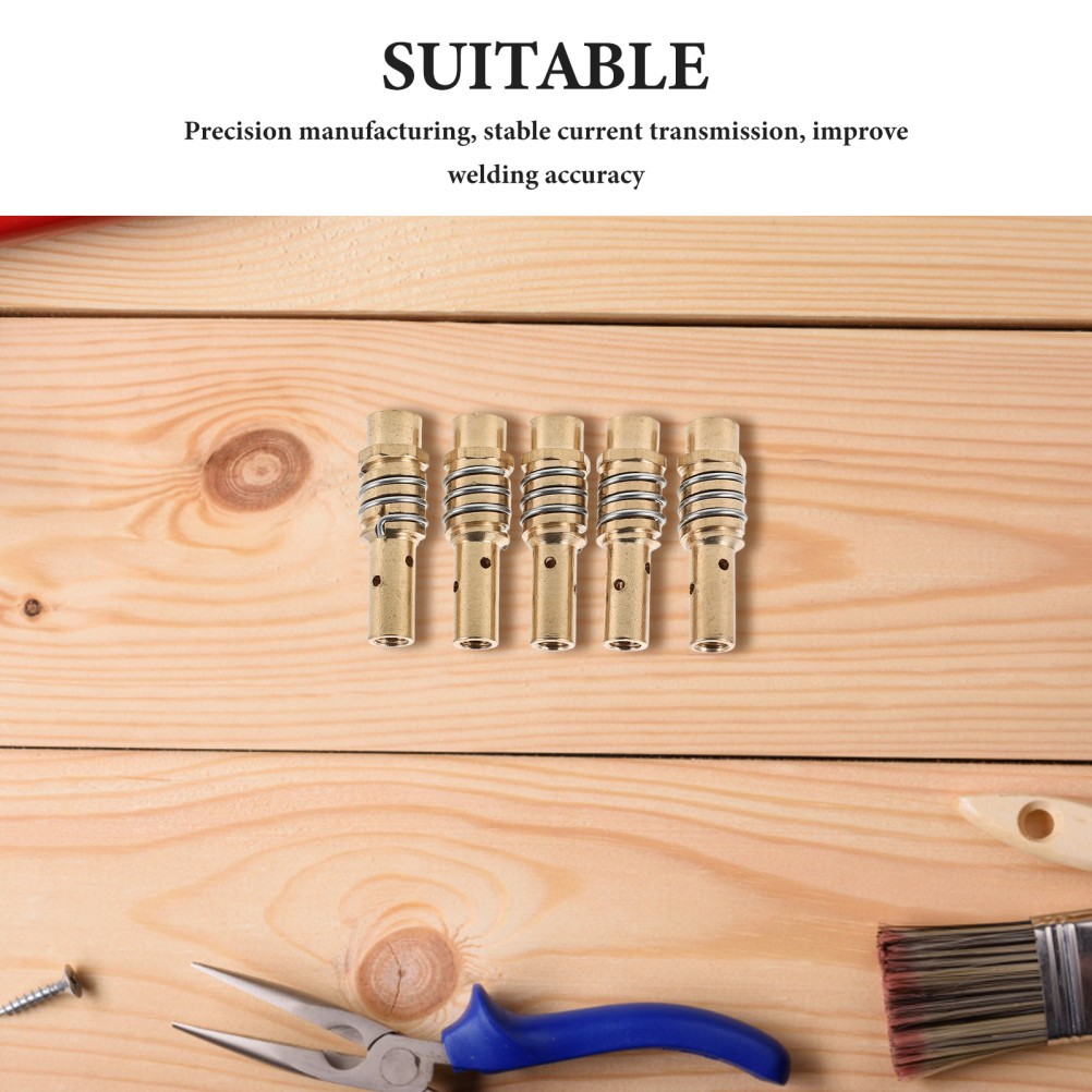 10Pcs Golden Alloy Welding Torch Replacement Contact Tips Holder Durable Parts