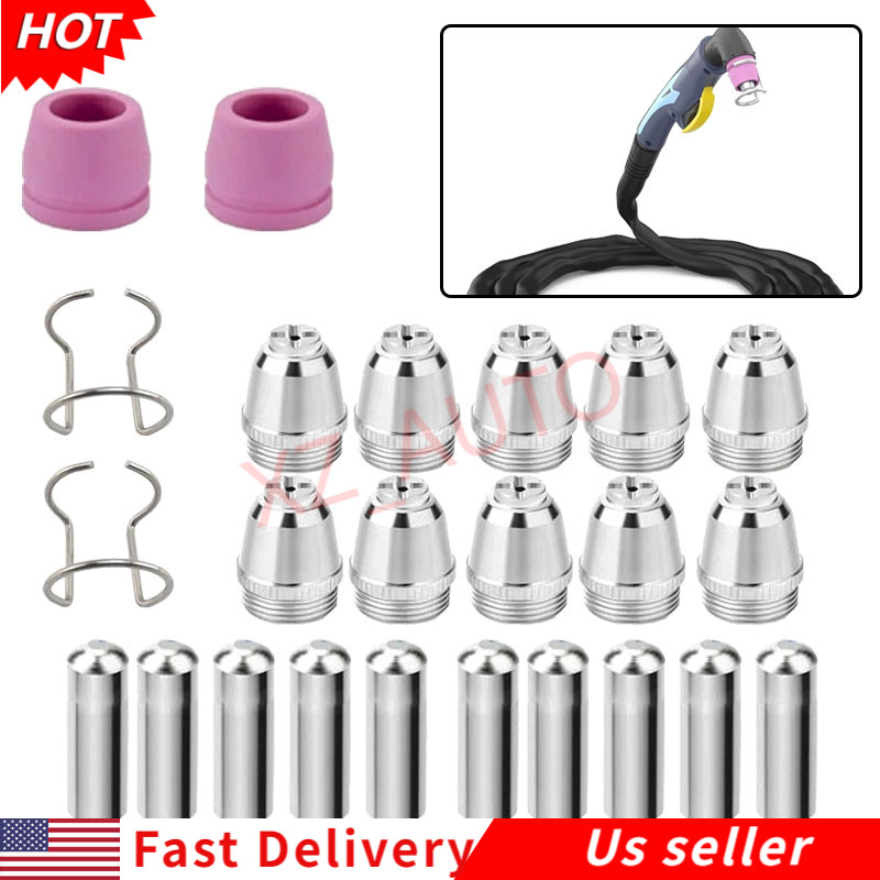 24x Plasma Cutter Torch Consumables Tip Kit for SG-55 AG-60 WSD-60 CUT50 60Amp
