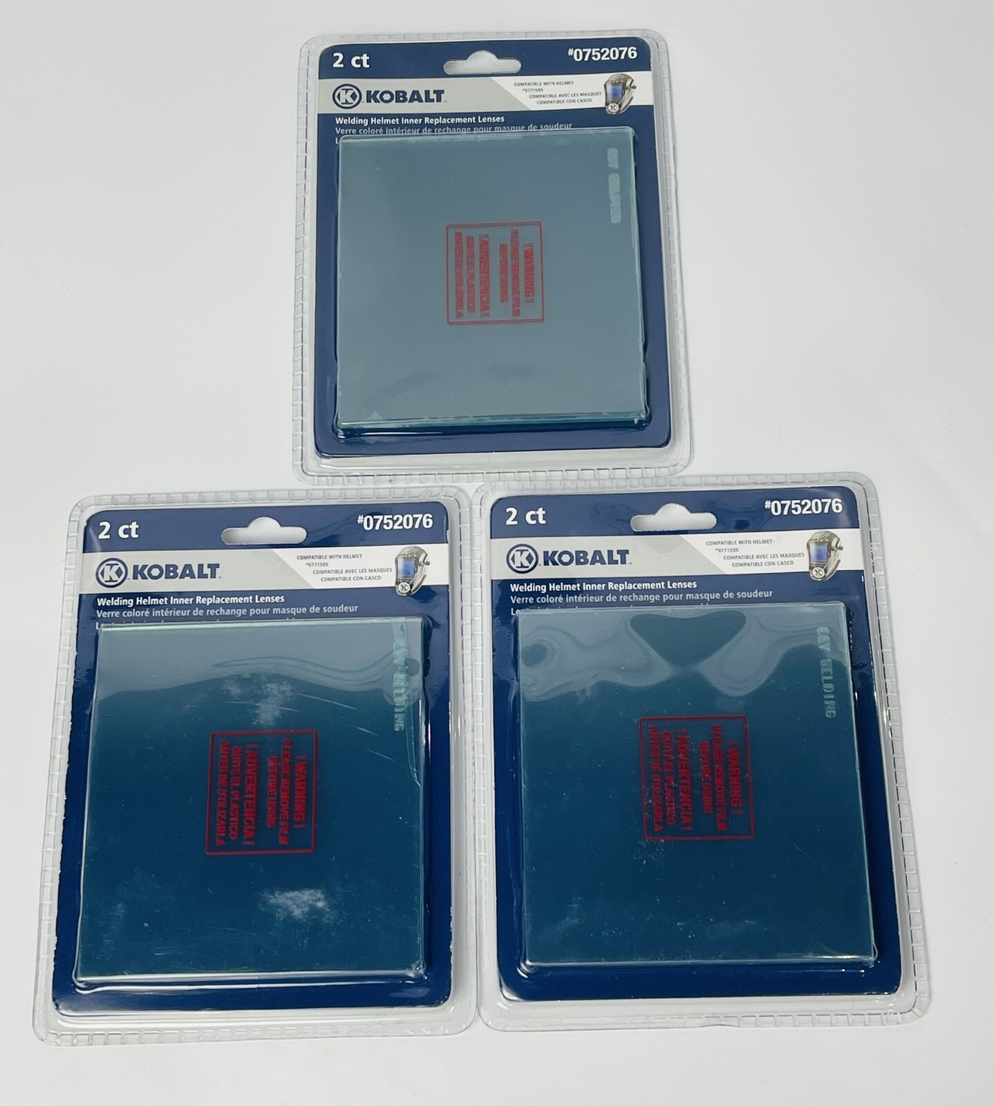 6 Pcs Kobalt 0752076 Inner Clear Lens 4”X 3.78” For Kobalt Welding Helmet/Hood