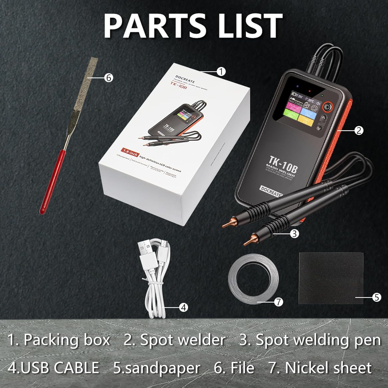 5000mAh LCD Spot Welder for Lithium Batteries, Double Pulse, 0.1–0.25mm Welding