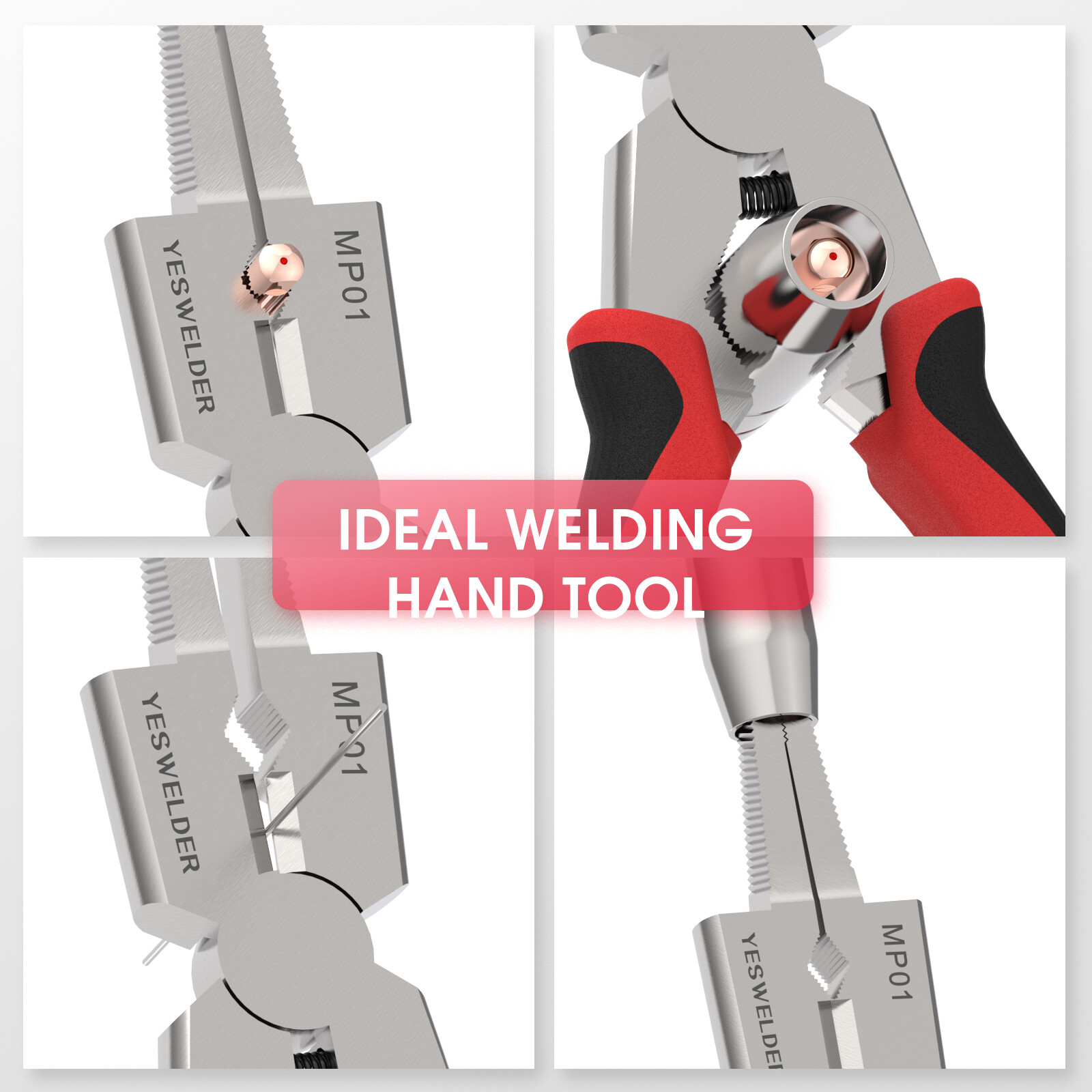 8-Inch MIG Welding Pliers with Rentention Chain, Anti-Rust MIG Welding Pliers