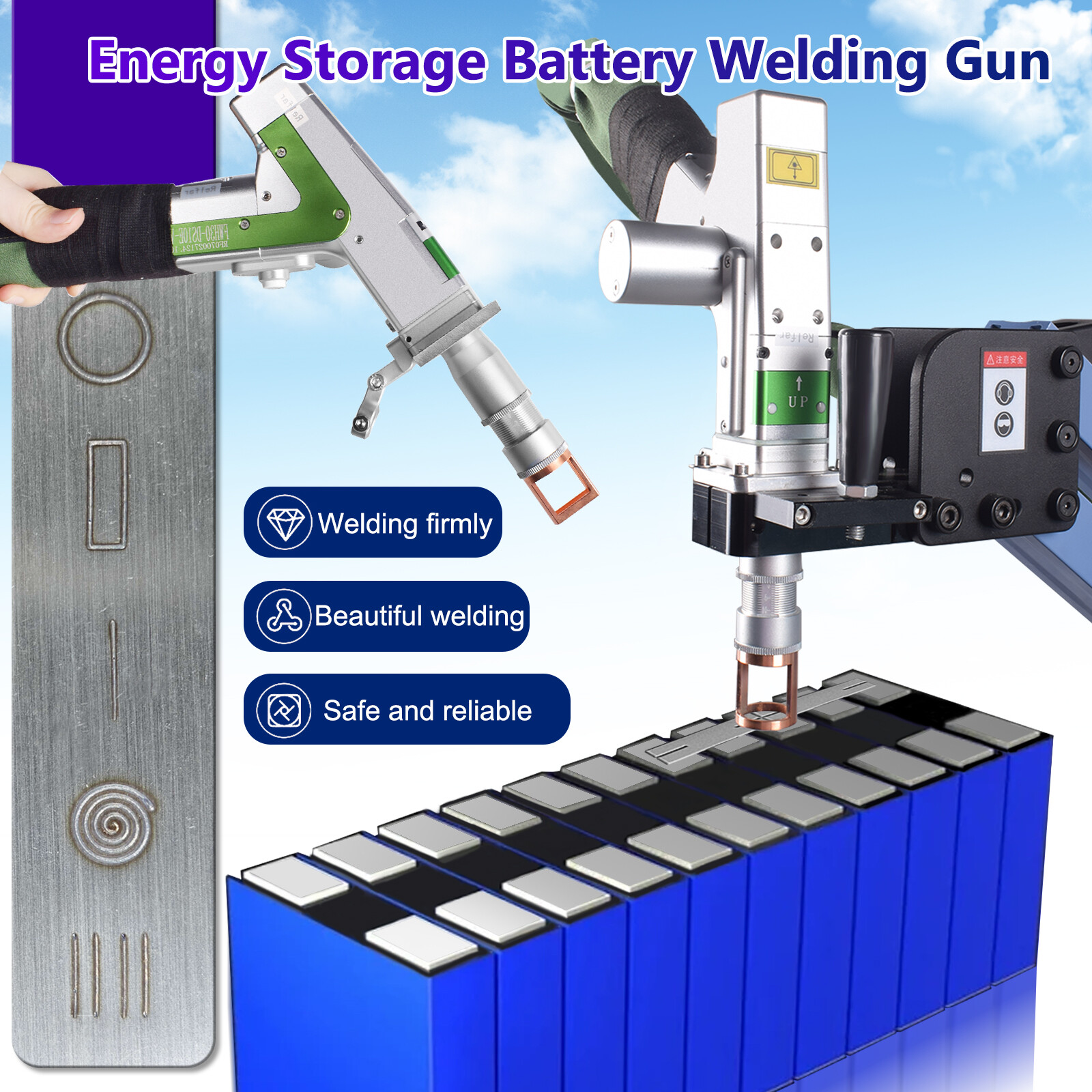 1500W BWT 5IN1 Battery Welder Fiber Laser Welding Cutting Cleaning Machine