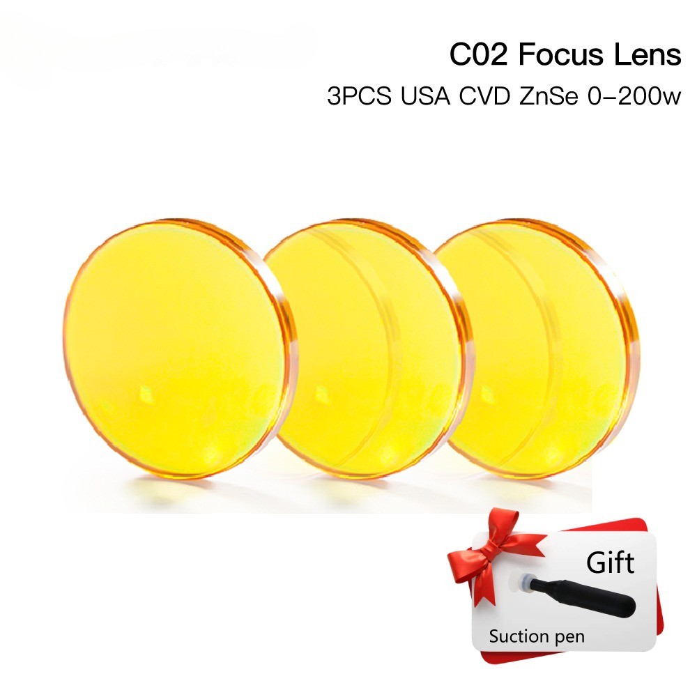 3PCS CO2 Focusing Lens CVD Dia20mm FL38/50/63/76/101mm ZnSe Focus Lens