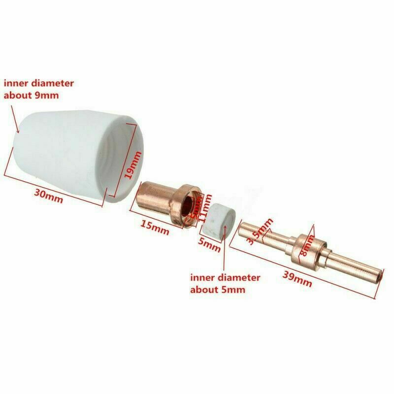 Air Plasma Cutter Consumables Extend Tips For PT-31 LG-40 Torch CUT-40 50 55 60