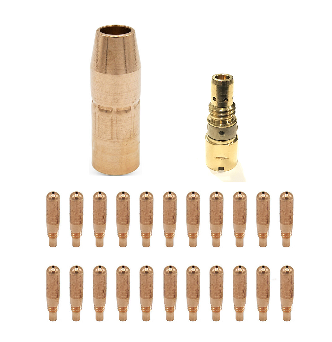 Contact tip 1-PK Nozzle 1-PK Diffuser For Miller AccuLock MDX-100 Mig Gun
