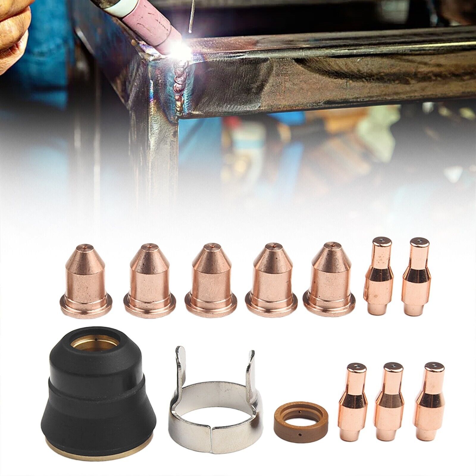 For Harbor Freight Titanium 45A Plasma Cutter Nozzle & Electrode Replacement-Kit