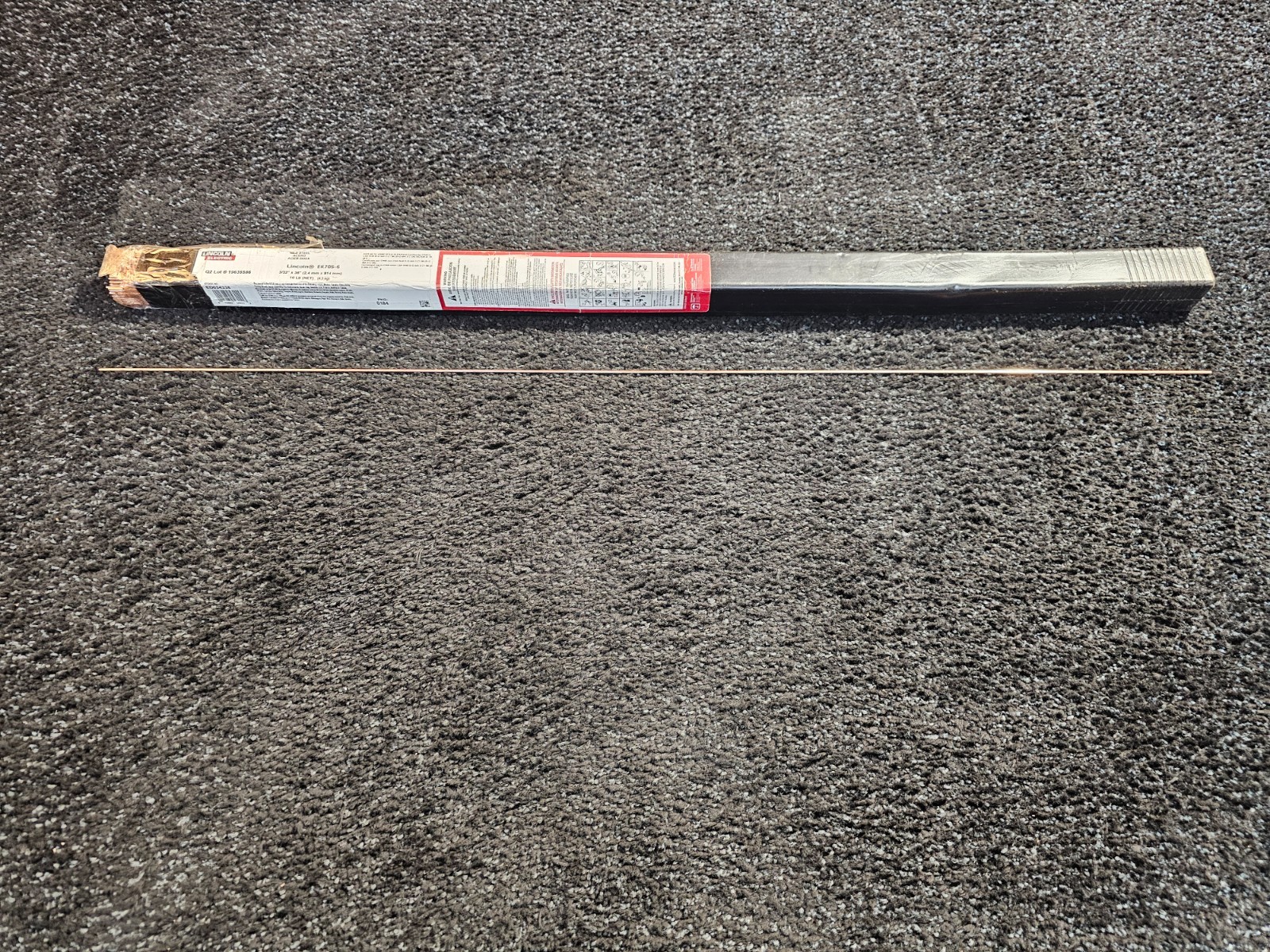 Lincoln Electric ED034338 Tig Rod, ER70S-6, 3/32 in x 36 in, 10 lb Carbon Steel