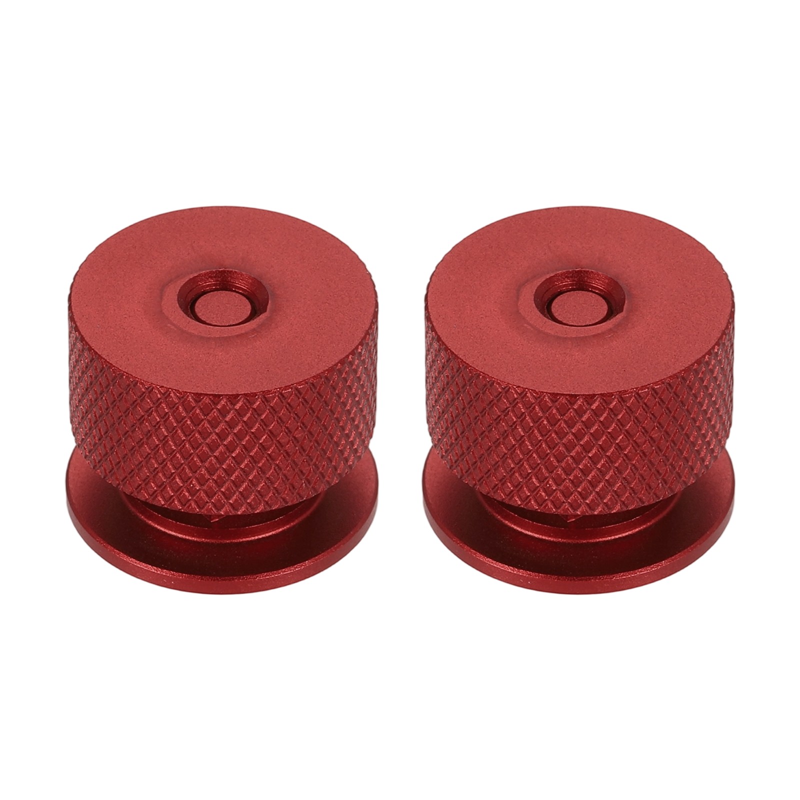 2 Pcs Welding Hood Helmet Fasteners, Inside Anti-Slip Rubber Pad w Hole, Red