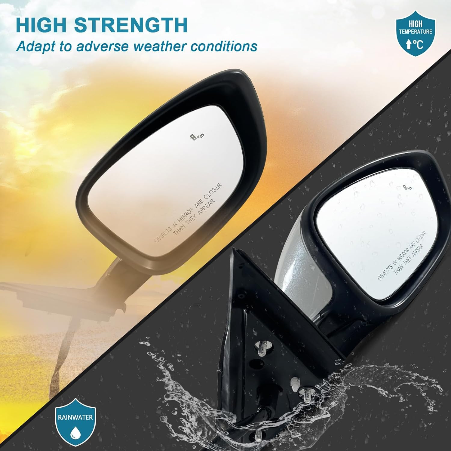 Right Passenger Side Mirror Fits 2018-2022 Honda Accord LX, Sport with Power Gla