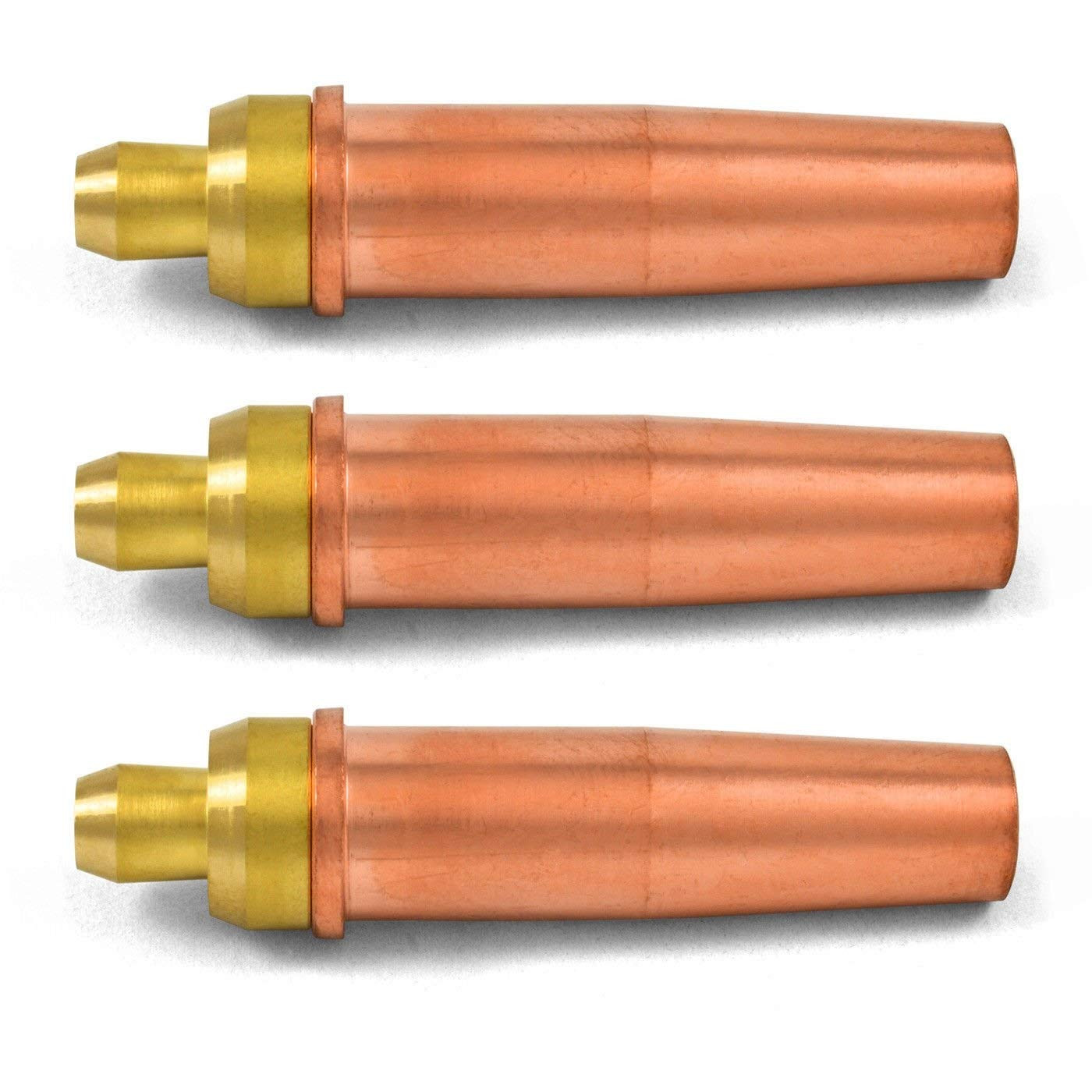 Lot of 3 Victor Style Oxygen Propane Cutting Torch Tips, 0-3GPN, 1-3GPN, 2-3GPN